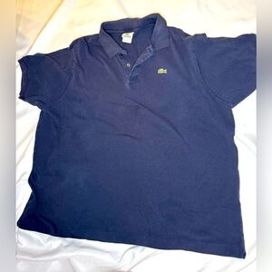 Lacoste Men's Short Sleeve Classic Pique Navy Polo Shirt Size 2XL
